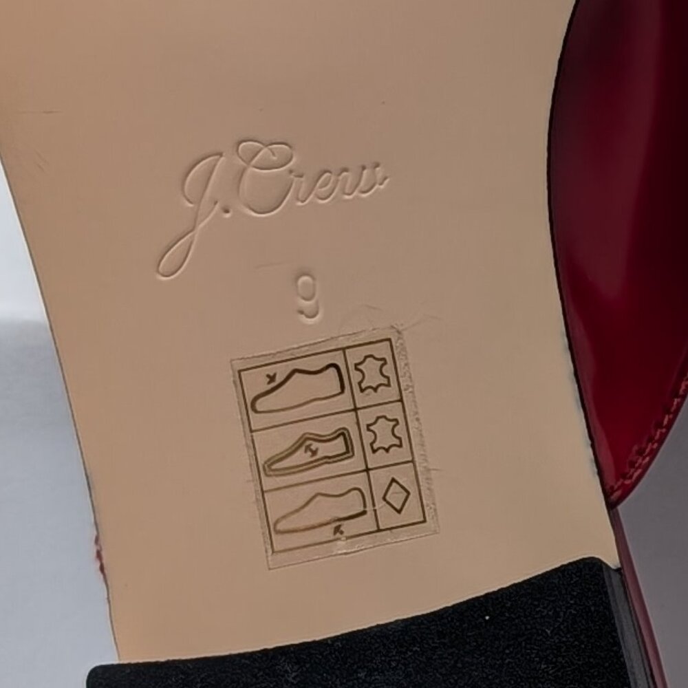 J. Crew Academy Penny-Loafer Mules in Cherry Apple Red Patent Leather - Picture 2 of 16